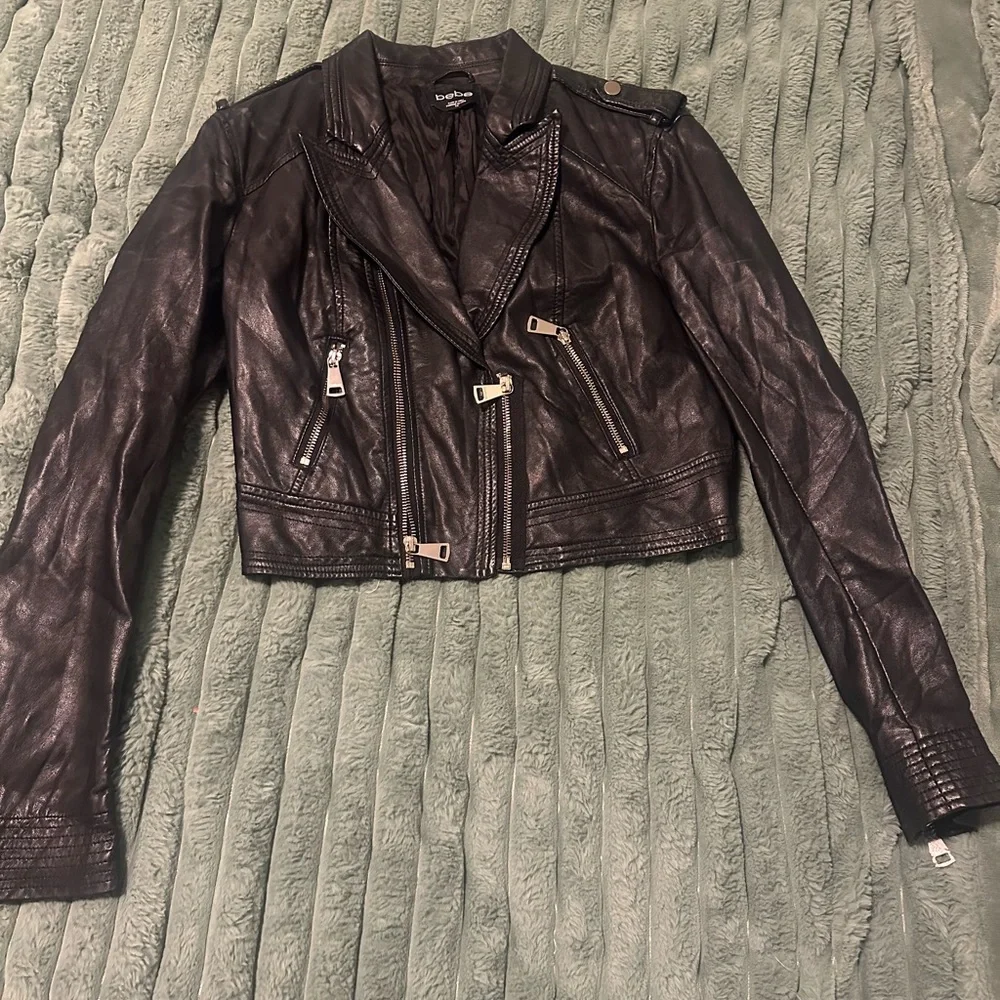 Bebe Leather Jacket Size Small - Picture 2 of 3